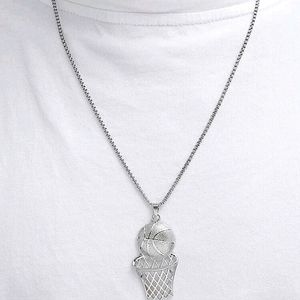 Men's Basketball Pendant Necklace